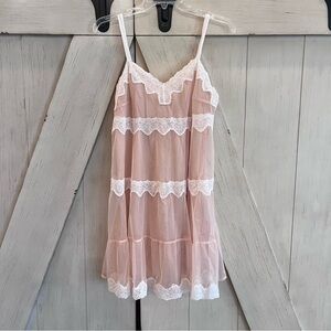 NWT Victoria's Secret Dream Angels Fly Away Lace Ruffled Slip Dress Size Medium